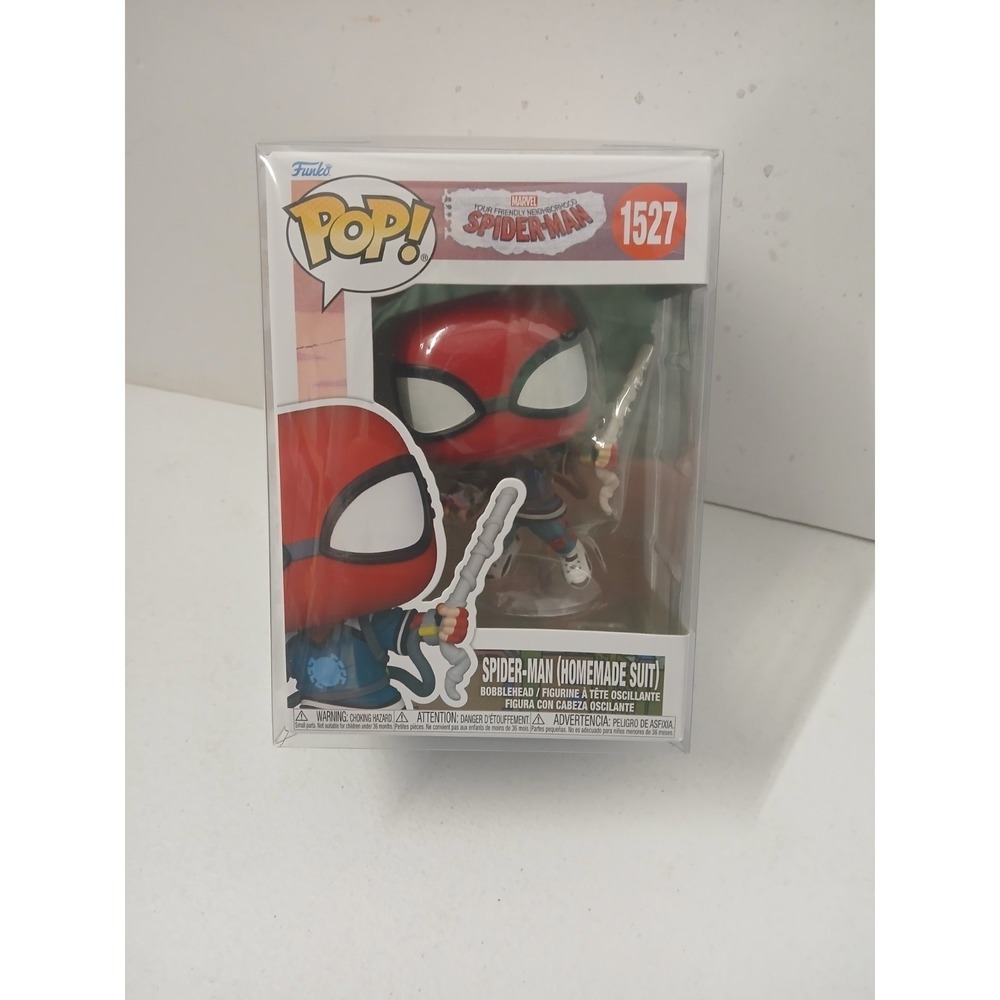 Funko Pop! Vinyl: Marvel - Spider-Man (Homemade Suit) #1527 W/ Protector‎